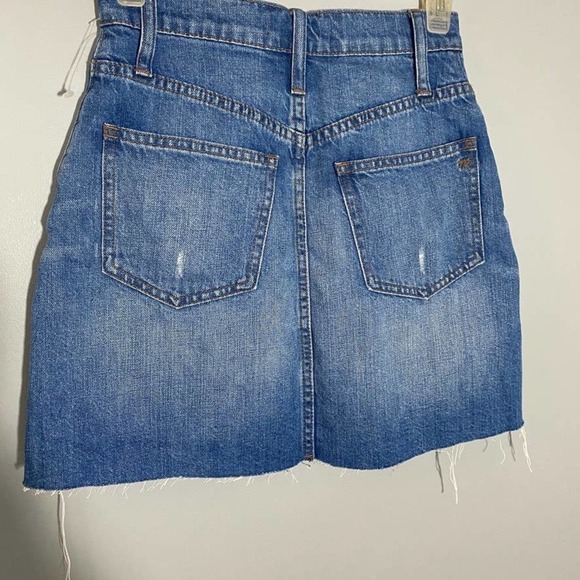 madewell Raw Hem Denim Skirt Size 23 NWT - Picture 4 of 8